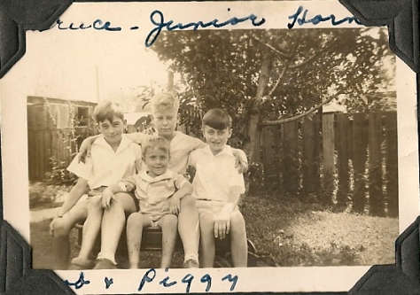 Bruce Mason, Junior Horne, Bob Otto and Peggy - 1